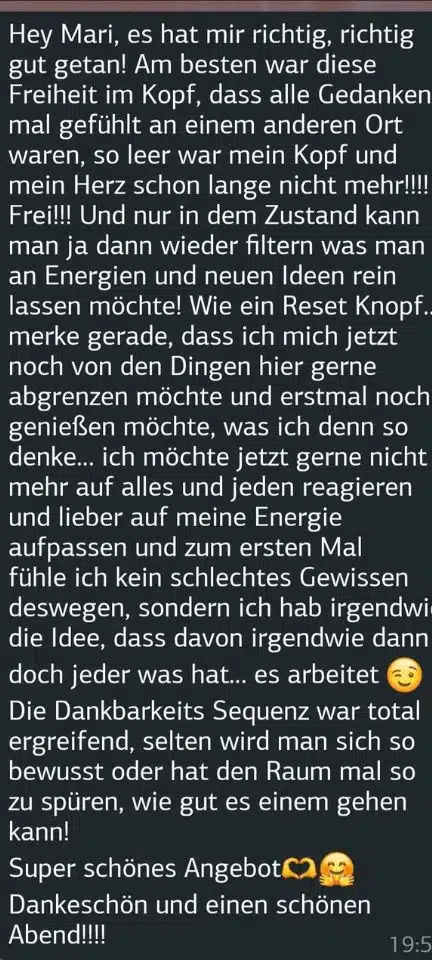 SMT Breathwork Teilnehmer Feedback Marion Kneider SMT Breathwork Erfahrung